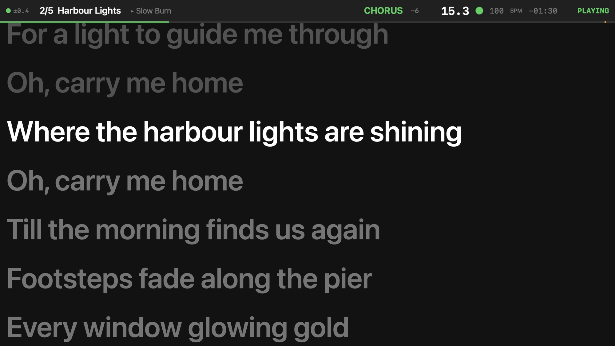 Lyrics on an Apple TV