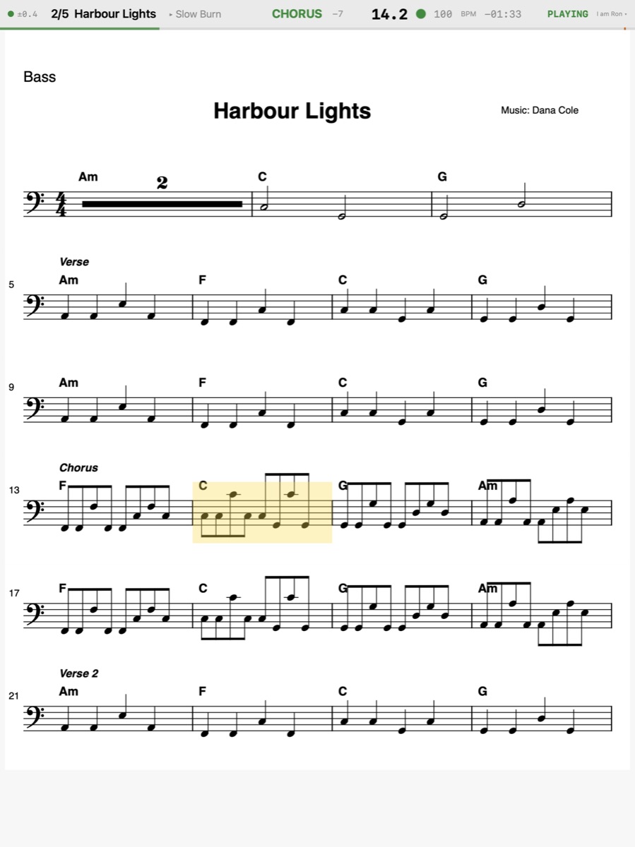 A PDF part on an iPad